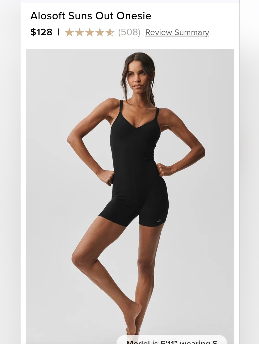NWT ALO Yoga Alosoft Suns Out Onesie